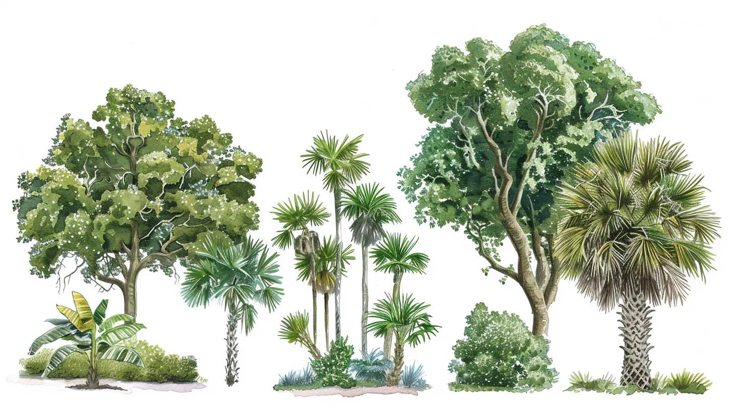 Diverse tree species in Palm Beach County affecting removal costs